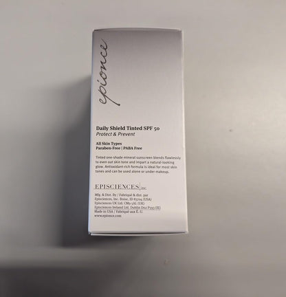 Epionce Daily Shield Tinted SPF 50 Sunscreen - Water Resistant Broad Spectrum UV Protection Facial Sunscreen with Titanium Dioxide & Zinc Oxide, For All Skin Types, Dermatologist Skincare