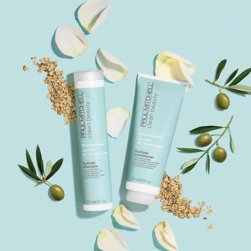 Paul Mitchell Clean Beauty Hydrate Conditioner, Intensely Nourishing Conditioner, Improves Manageability, For Dry Hair