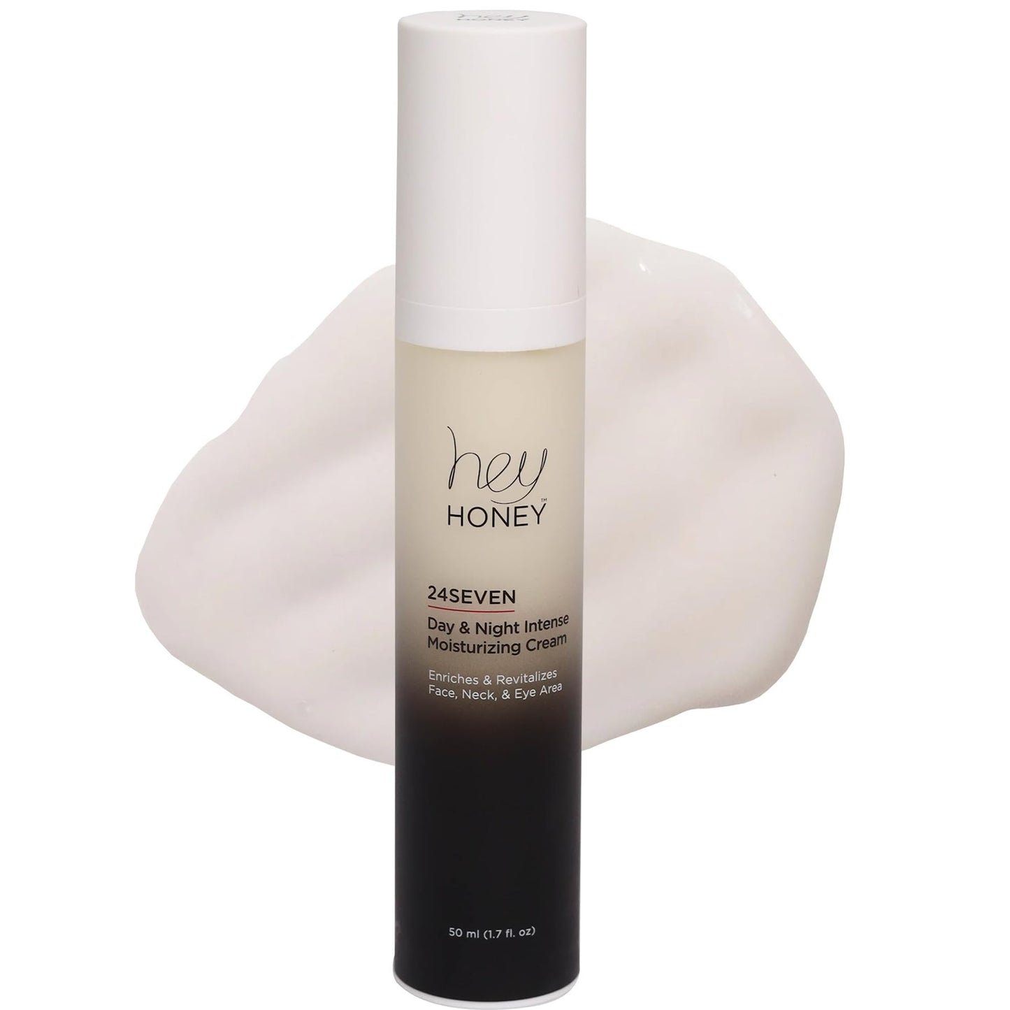 Hey Honey 24Seven Honey Day and Night Moisturizing Cream For Face, Neck & Eye Area | Rich Pro-Beautiful-Aging Intensely Hydrate and Reduce The Appearance Of Fine Lines and Wrinkles | 1.7 Oz