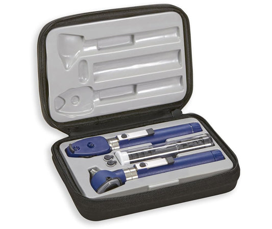 ADC Otoscope/Ophthalmoscope Diagnostic Set, Pocket Size, LED Lamp, 2.5V, Hard Case, Diagnostix 5110NLRB, Royal Blue