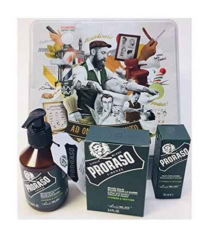 Proraso Beard Care Kit Gift Set for Men with Beard Wash, Beard Oil and Beard Balm