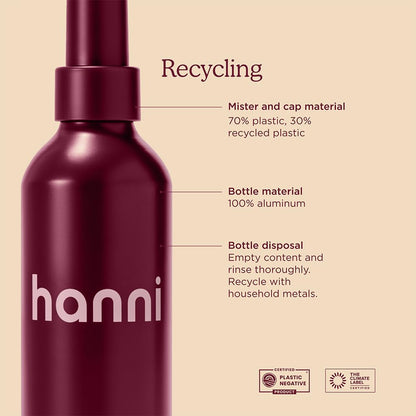 HANNI Water Balm Hydrating Body Mist, Moisturizer Spray with Hyaluronic Acid for All Skin Types, Lotion Replacement, 200 mL / 6.76 fl oz