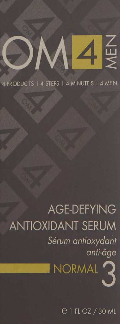 Organic Male OM4 Normal STEP 3: Age-Defying Antioxidant Serum - Men anti-aging light facial Vitamin C solution refines fine lines and wrinkles for men