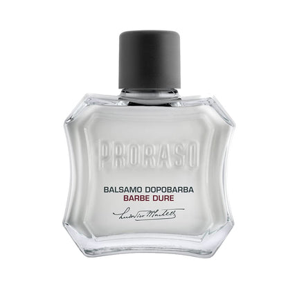Proraso After Shave Balm - Sandalwood Oil & Shea Butter - Moisturizing & Nourishing After Shave Cream for Coarse or Hard Beards - Premium Italian Shaving for Men - 3.4oz