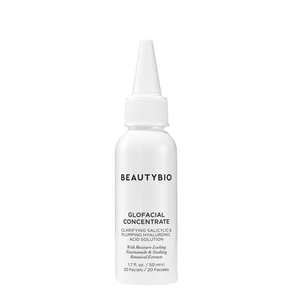 BeautyBio GLOfacial Hydro-Infusion Deep Pore Cleansing + Blue LED Clarifying Set: Tool + Concentrate