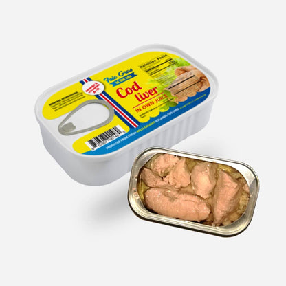 Foie Gras of the Sea Icelandic Cod Liver – Wild Caught Canned Cod Liver in Own Oil, 4.3 oz (Pack of 6) – Premium Gourmet Seafood, Omega-3 Rich, Kosher