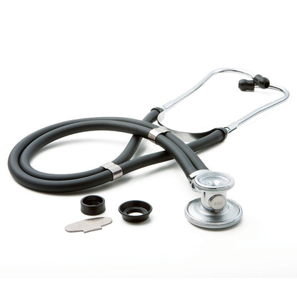 ADC Adscope 641 Sprague Stethoscope with 5 Interchangeable Chestpiece Options, 30 inch Length, Black