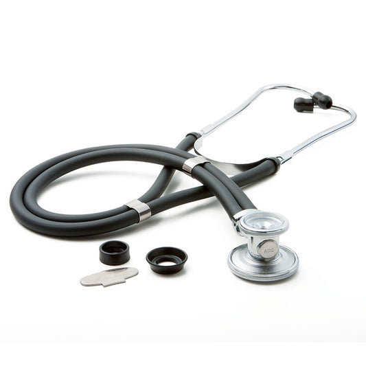 ADC Adscope 641 Sprague Stethoscope with 5 Interchangeable Chestpiece Options, 30 inch Length, Black