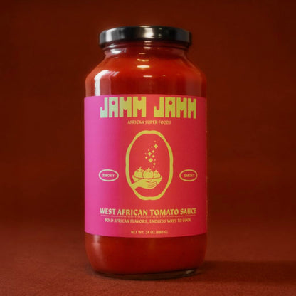 Jamm Jamm West African Tomato Sauce, Smoky, Bold African Flavors, All Natural Ingredients, 24 oz (2 Pack)