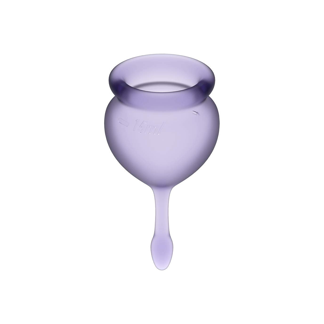 Satisfyer Feel Good Menstrual Cup - Reusable Period Cup with Removal Stem - Soft, Flexible Body-Safe Silicone, Easy Insertion & Removal - Includes 2 Cup Sizes for All Flows (Purple)