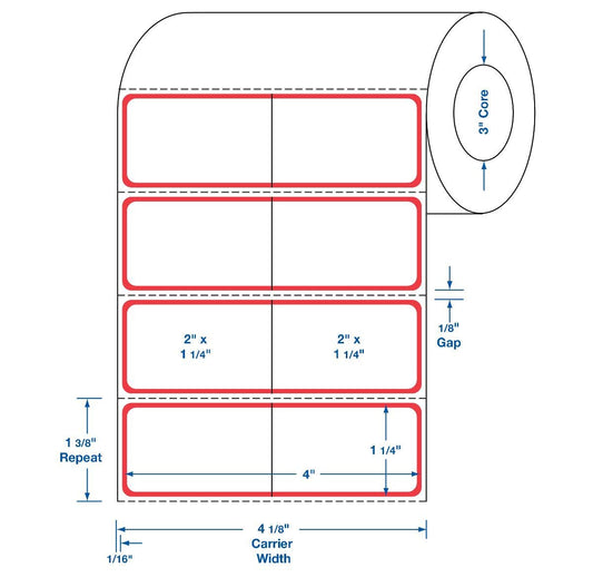 Centurion Red Border Labels