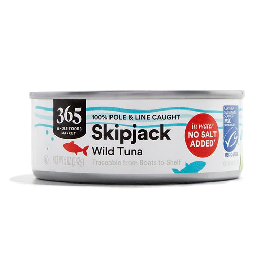 365 by Whole Foods Market, Unsalted Skipjack Tuna in Water, 5 Ounce