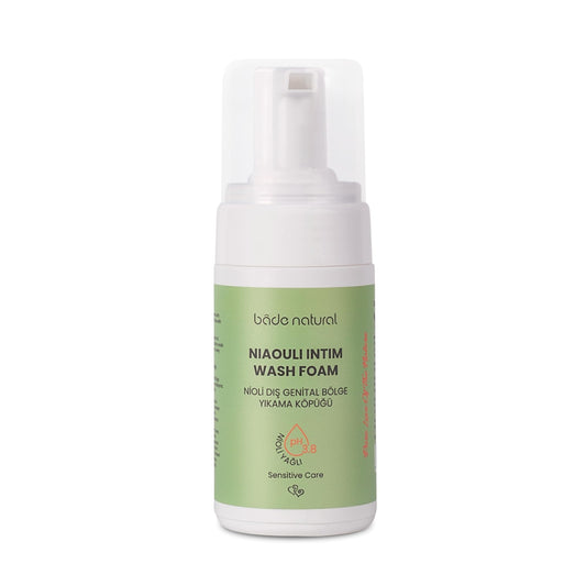 Bade Natural Niaouli Oil Feminine Foaming Wash – pH 3.8, Intimate Cleanser with Aloe Vera – Gentle Freshness & Moisture for Sensitive Skin, 4.2 fl oz (125 ml)