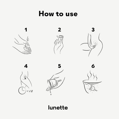 Lunette Menstrual Cup Reusable BPA Free Period Cup with 12-Hour Leak Free Comfort - Soft 100% Medical-Grade Silicone - Eco-Friendly Pad & Tampon Alternative – Vegan - Made in Finland - Size 2 Blue
