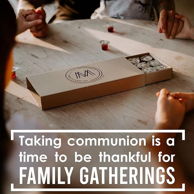 PACK IT HUB The Miracle Meal Pre-filled Communion Cups and Wafer Set Gluten Free - Box of 100 - with 100% Trusted Concord Grape Juice & Gluten Free Wafer