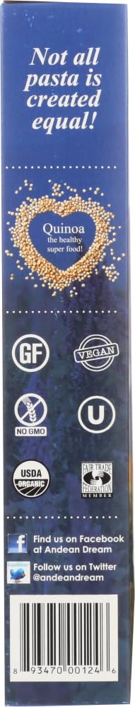 Andean Dream Quinoa Pasta, Og, Macar, Gf, 8-Ounce (Pack of 6)