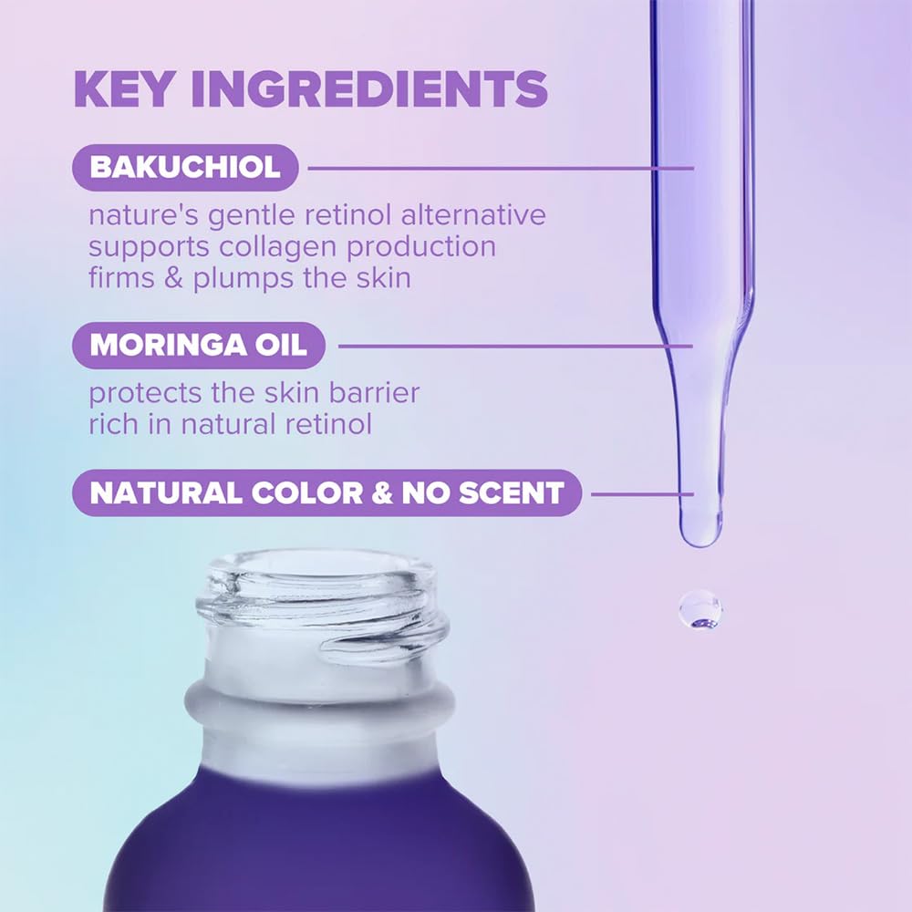 ClarityRx Better With Age Renewing Bakuchiol Face Serum for Anti-Aging, Gentle Alternative Retinol Serum, Plant Based, Cruelty Free, Paraben Free (1 fl oz)