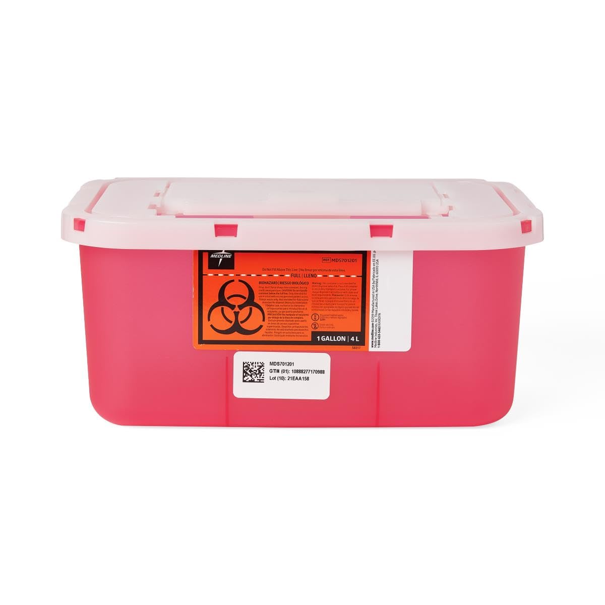Multipurpose Sharps Container, Red, 1 gal.,1,Each,MDS701201H
