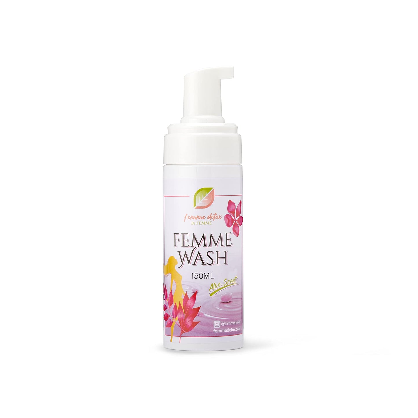 Femme Detox Femme Wash Natural Feminine Wash For Women Sulfate-Free and Paraben-Free Feminine Care to Help Restore pH Balance for Women | 150 ML