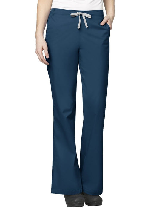 WonderWink Women's Plus-Size Wonderwork Flare Leg Scrub Pant, Caribbean, 3X-Large