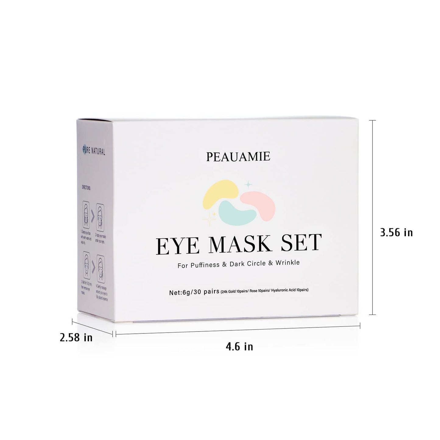 Under Eye Patches Gold and Hyaluronic Acid for puffy eyes,Rose Eye Masks for Dark Circles and Puffiness skin care Smooth Wrinkles products 30 Pairs