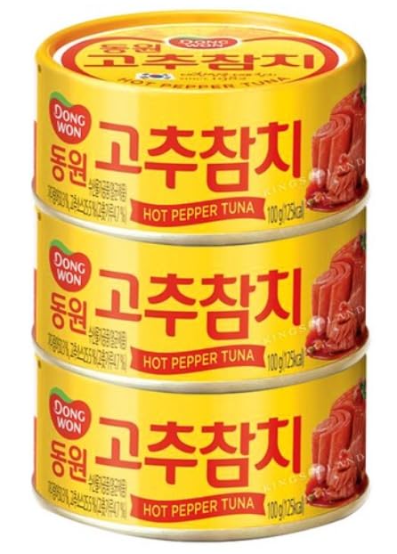 Tuna Can With Hot Pepper Sauce, 3.5 Ounce(100g x 3can) 고추참치