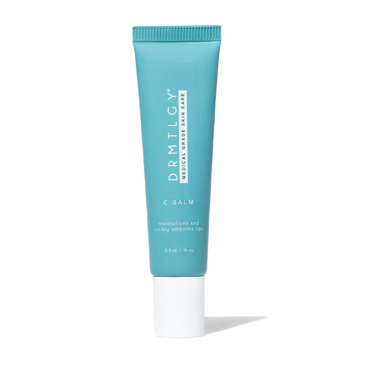 DRMTLGY C Balm: Antioxidant Lip Treatment Balm & Lip Oil with Supercharged Vitamin C, Hyaluronic Acid Serum for Deep Hydration, Smooths Lip Lines & Wrinkles, Plumps Dry, Chapped Lips