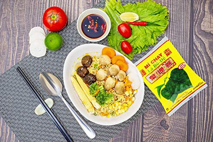 Binh Tay Mi Chay La Bo De Vegetarian Instant Noodles 2.5oz (Pack of 10)