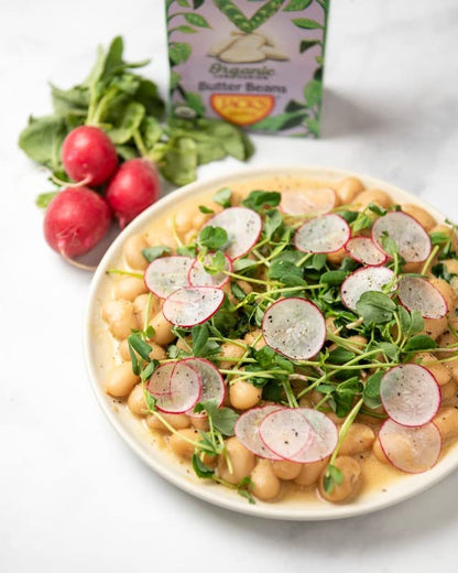 Jack’s | Organic White Butter Beans 13.4 oz. | Filled with Protein & Fiber, Low Sodium & Non-GMO | (8 PACK)