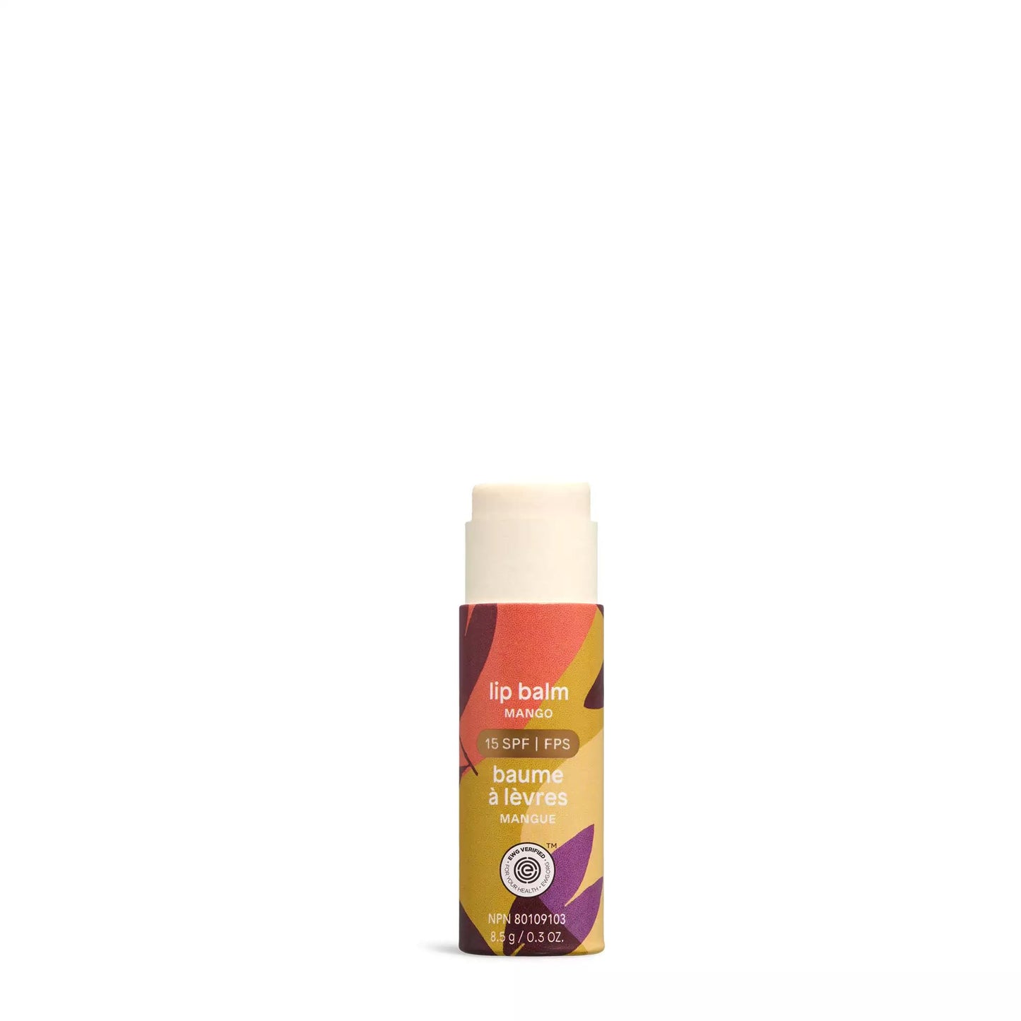 ATTITUDE Lip Balm SPF 15, Mineral Sun Protection, Zinc Oxide, Shea Butter, Argan & Castor Oils, EWG Verified, For Dry Lips, Men and Women, Mango, 0.3 Oz
