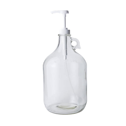 Fastrack 1 Gallon Glass Jug Laundry Detergent Dispenser | Airtight Screw-Top Pump Container | Non-Slip Base | Detergent Pump Dispenser or Syrup Pump Dispenser | Eco Friendly Food Grade