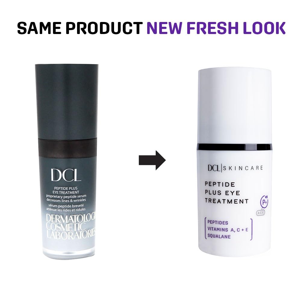 DCL Skincare Peptide Plus Eye Treatment for Wrinkles & Puffiness, 0.5 Fl oz