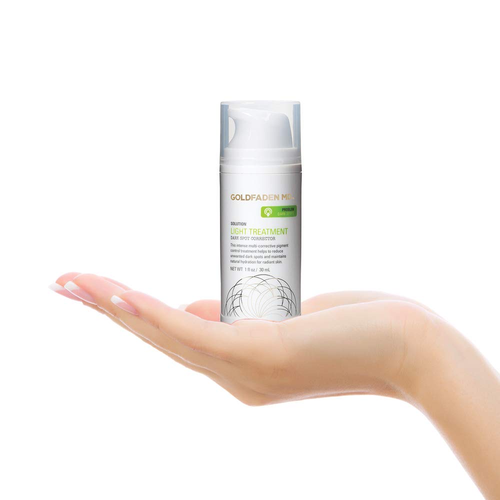 GOLDFADEN MD Light Treatment Dark Spot Pigment Corrector | Hydroquinone Free w/Alpha Arbutin, Organic Red Tea Extract, Sea Weed Extract and Hyaluronic Acid 1 fl. oz.