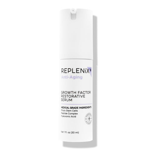 Replenix Growth Factor Restorative Facial Serum, Anti-Aging Treatment with Medical-Grade Ingredients for Mature Skin (1 fl. oz)