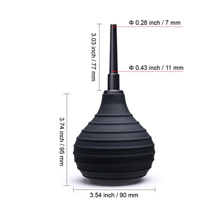 Enema Bulb Anal Douche, Back-Flow Prevention, Enema, Luvkis Anal Cleaner Douche System Vaginal Cleaner for Women and Men Personal Hygiene 8.5oz (Black)