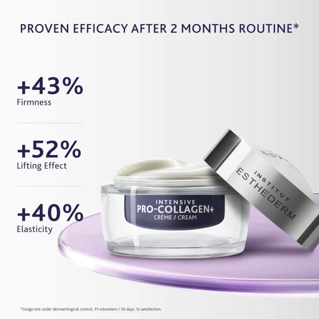 Institut Esthederm - Pro-Collagen+ Cream - Face & Neck - Targets Lack of Firmness & Skin Sagging - Redefines Facial Contours