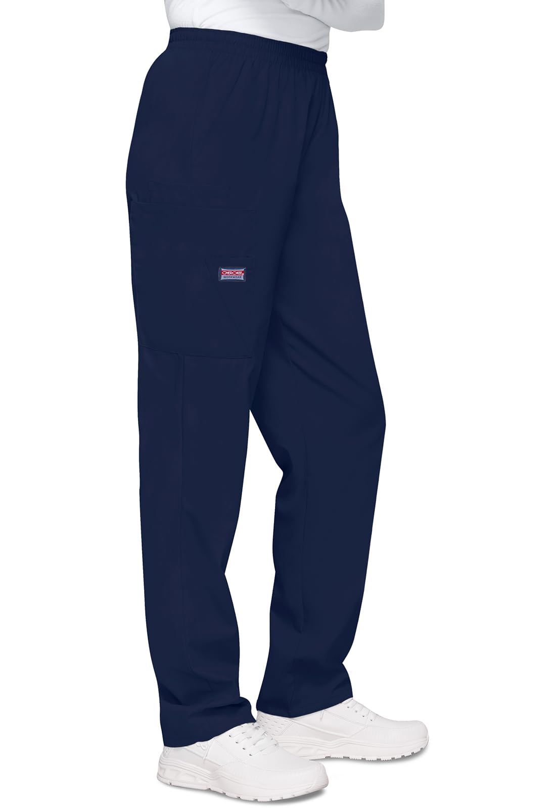 Cherokee Scrubs for Women Cargo Pant Natural Rise Tapered Pull-On Bottom with 4 Pockets , Fade Resistant Fabric - 4200