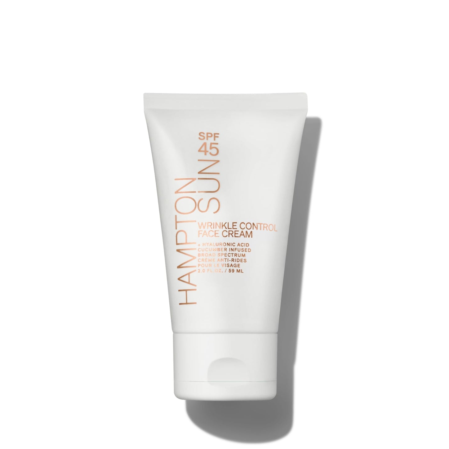 Hampton Sun SPF 45 Wrinkle Control Face Cream | Daily Moisturizer + Sunscreen | Plumps, Hydrates, Brightens with Hyaluronic Acid + Organic Cucumber Extract | Broad Spectrum | Glowy, Dewy Finish