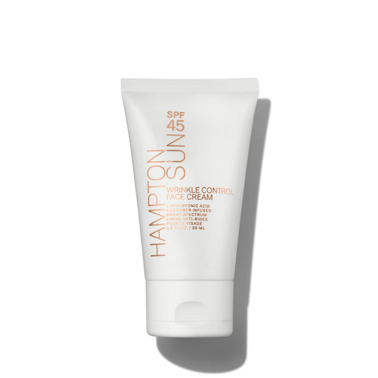 Hampton Sun SPF 45 Wrinkle Control Face Cream | Daily Moisturizer + Sunscreen | Plumps, Hydrates, Brightens with Hyaluronic Acid + Organic Cucumber Extract | Broad Spectrum | Glowy, Dewy Finish