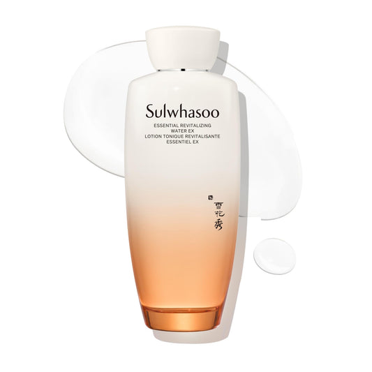 Sulwhasoo Essential Revitalizing Water EX - A quick-absorbing, watery gel toner that deeply hydrates and visibly revitalizes for radiant, youthful-looking skin