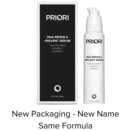 Priori Skincare DNA Recovery Serum Repairing, Correcting Age Defying Day & Night Face Treatment Free Radical Protection Beauty Boost Intense Hydration Oil Free Fragrance Free 1.7 fl oz