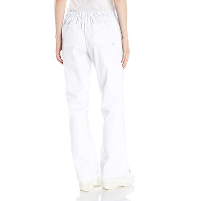 WonderWink Women's Plus-Size Wonderwork Flare Leg Scrub Pant, White, 4X-Large