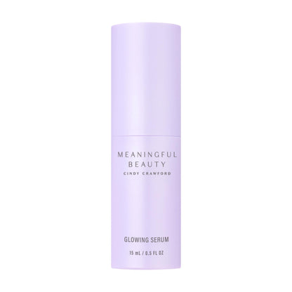 Meaningful Beauty Glowing Serum, Daily Skin Care for Women, Lightweight Hydrating Face Serum, Anti-Aging Formula with Melon Leaf Stem Cell Technology & Vitamin C, Travel Ready, 0.5 Oz
