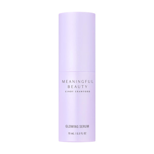 Meaningful Beauty Glowing Serum, Daily Skin Care for Women, Lightweight Hydrating Face Serum, Anti-Aging Formula with Melon Leaf Stem Cell Technology & Vitamin C, Travel Ready, 0.5 Oz