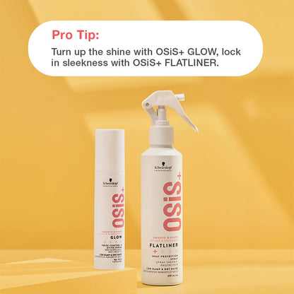 OSiS+ Glow Anti-Frizz Shine Serum - Lightweight Heat Protection & Frizz Control for All Hair Types