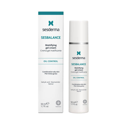 Sesderma SESBALANCE Gel Cream | Lightweight Hydrating Gel for Oily & Combination Skin 1.7 fl. Oz