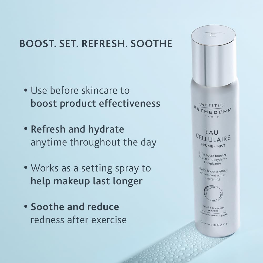Institut Esthederm - Cellular Water Face Mist - Moisturizing Effect - Energizing - All Skin Types