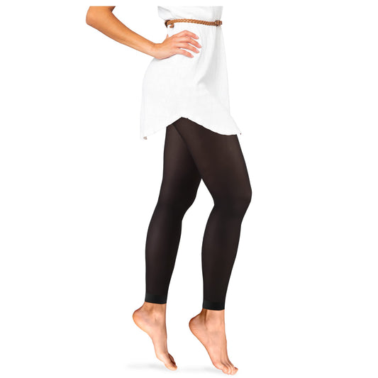 Truform Women's 20-30 mmHg Medical Compression Tights, Footless Opaque Shapewear Support Pantyhose, Large