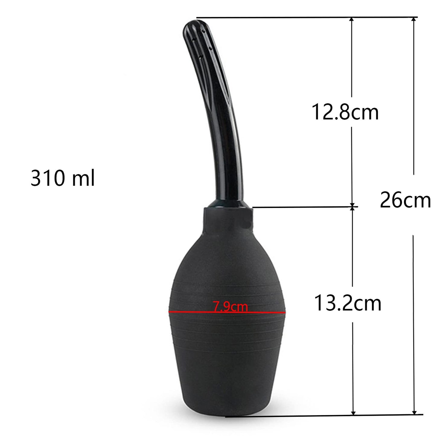 Anal Douche Enema Bulb Vaginal Douche Enema Cleaner for Women’s or Man’s Health for Water Or Coffee Colon Cleansing, Detox and Constipation (Black, 10.4 Ounce)…