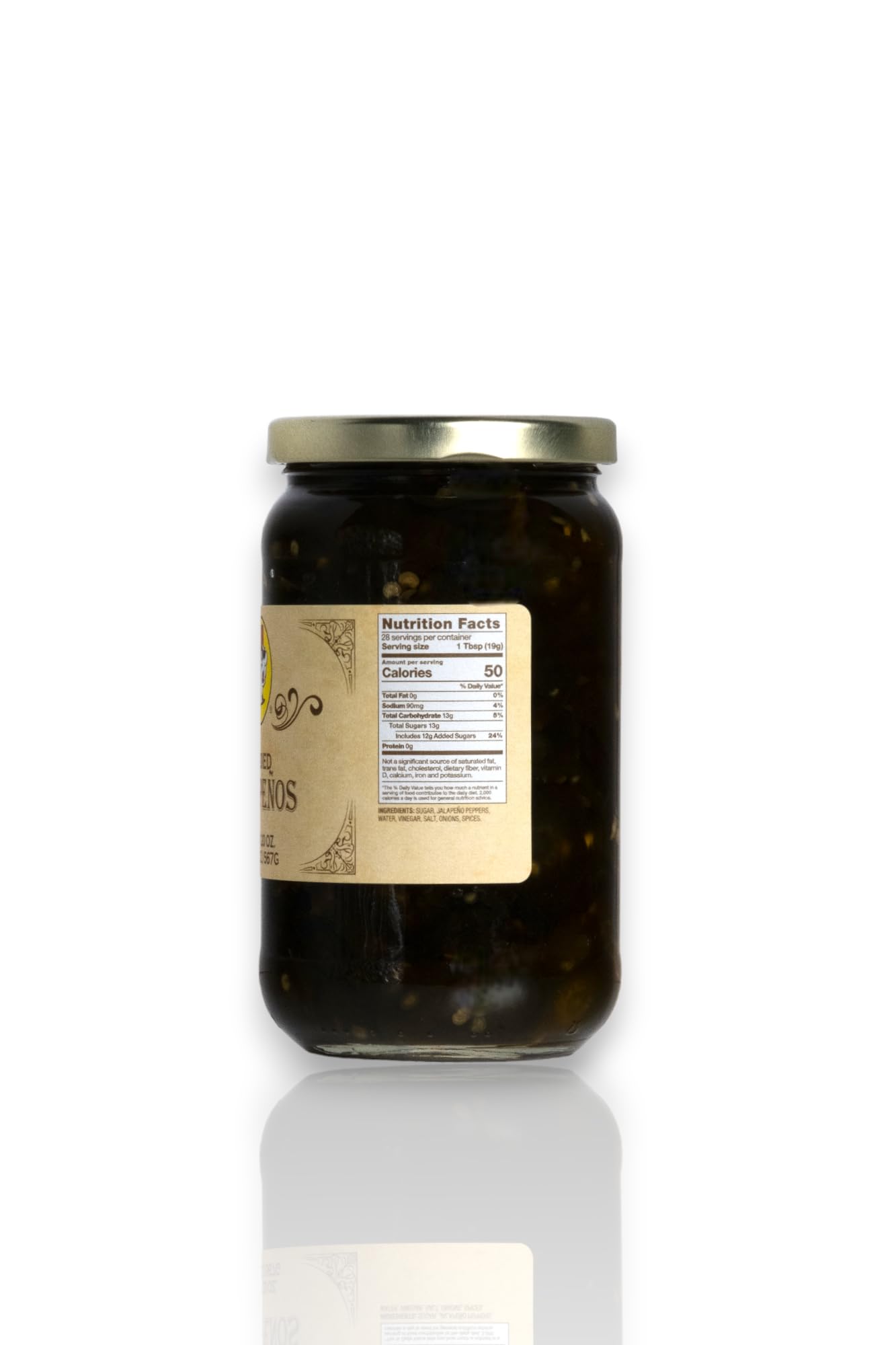 Buc-ees Candied Jalapenos in a Resealable Jar, Gluten Free, 20 Ounces